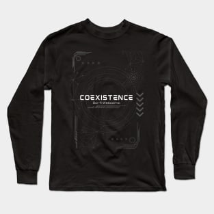 Coexistence tech wear logo dark Long Sleeve T-Shirt